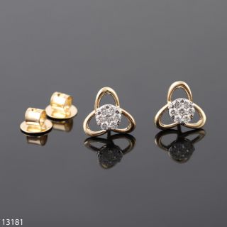 Autumn Round Diamond Stud Earring